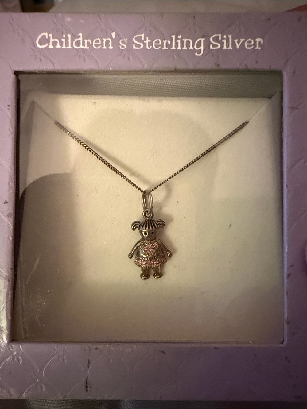 Sterling Silver Girl Pendant Necklace